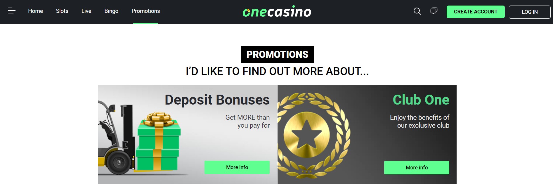 One Casino: Bonos y Promociones para los Jugadores